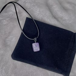 Kunzite Necklace Stone Pendant Gemstone Heart Charka Protection & Purification