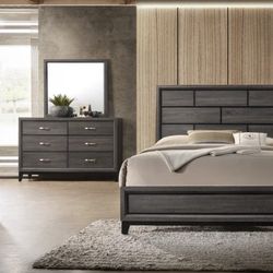 Akerson Gray Panel Bedroom Set