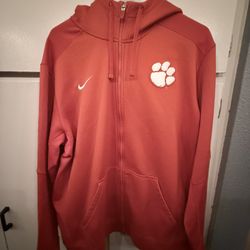 Nike Full Zip Clemson Size Large- Orange