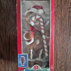 Vintage TELCO Motion-ettes Animated Gingerbread Boy Figure Christmas Collectible (1995)