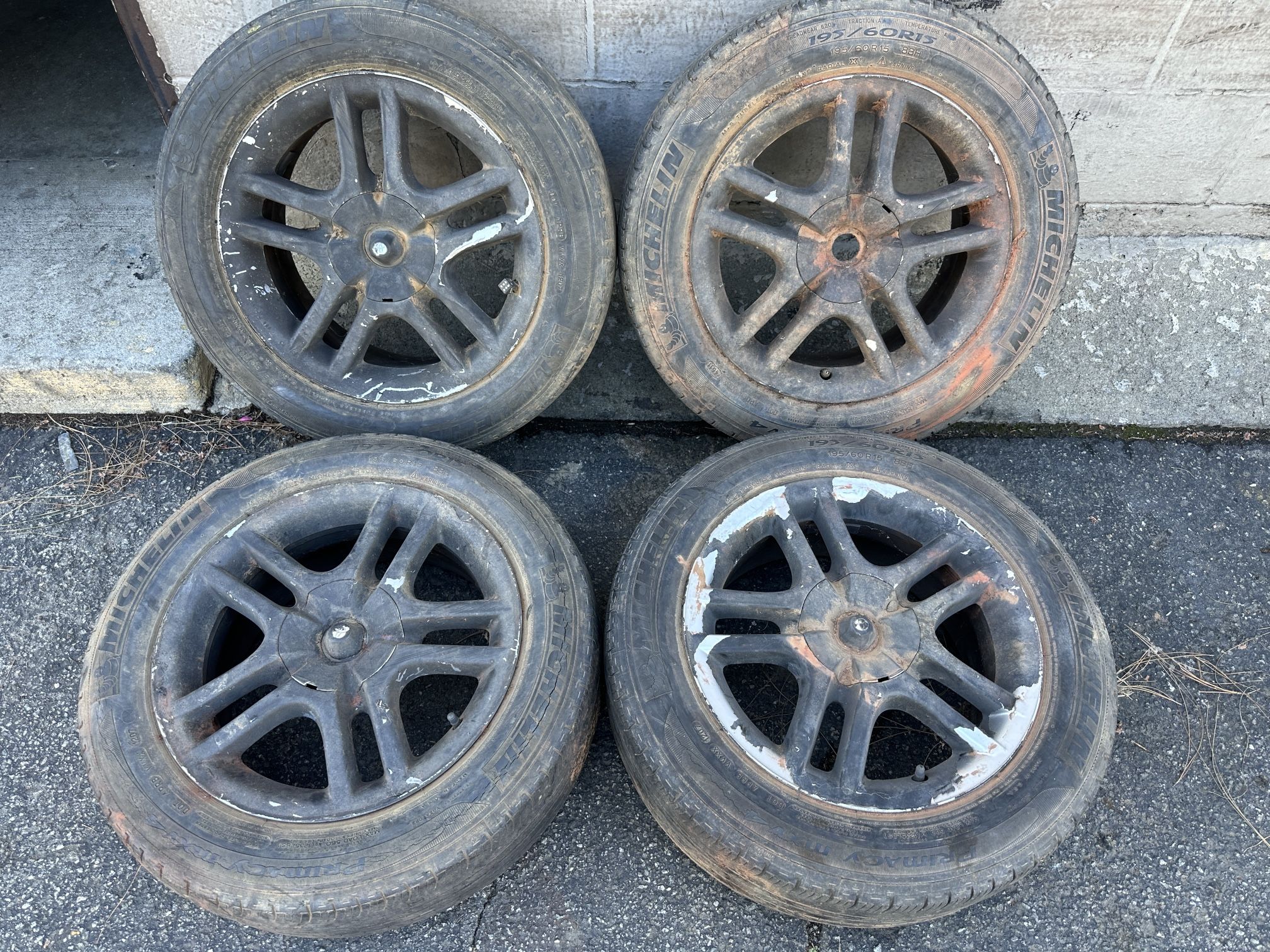 Toyota Celica 15 in rims and old tires 5x100mm fits Corolla, Prius etc