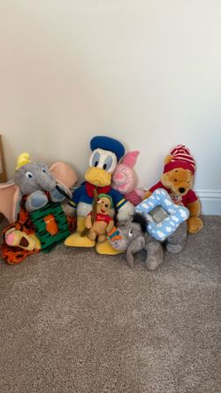 Big Lot of Vintage Disney Stuffed Animals