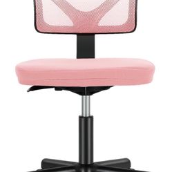 Small Desk Chair, Ergonomic Low-Back Mesh Rolling Work Swivel Chairs with Wheels, Armless Comfortable Seat Lumbar Support for Home, Bedroom, Study, St