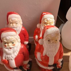 Vintage Table Top Santa Blow Mold