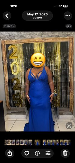 Blue prom dress
