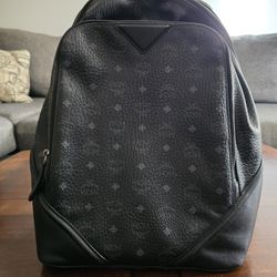 MCM Duke Visetos Black Backpack