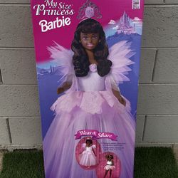 1995 My Size Princess Barbie #13768 – African American – NEW IN BOX – Made in Mexico