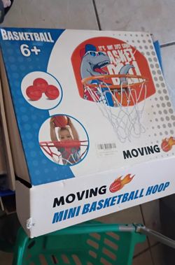 Moving mini basketball hoop