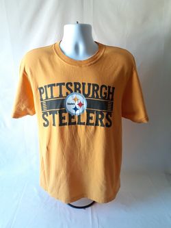 Reebok Pittsburgh Steelers mens yellow short sleeve t-shirt size L