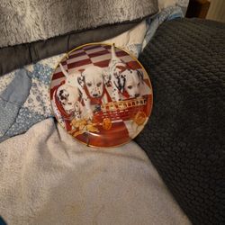 This Is A Collection Plate. On The Back Said Puppy Brigade. 