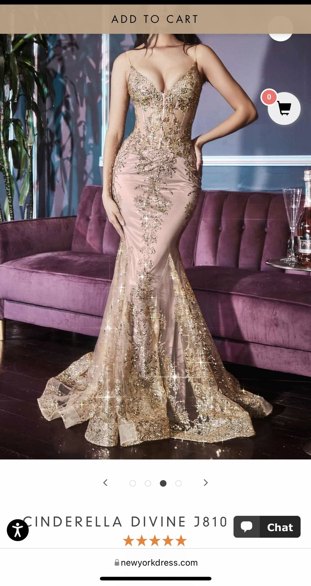 Rose Gold Mermaid Dress 