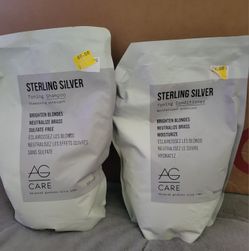 AG Care Sterling Silver Toning Shampoo and Conditioner 1L Environmental Friendly Refill Packaging