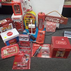 19 Coca-Cola pieces collectibles ( This Would Make A Great Raffle Basket