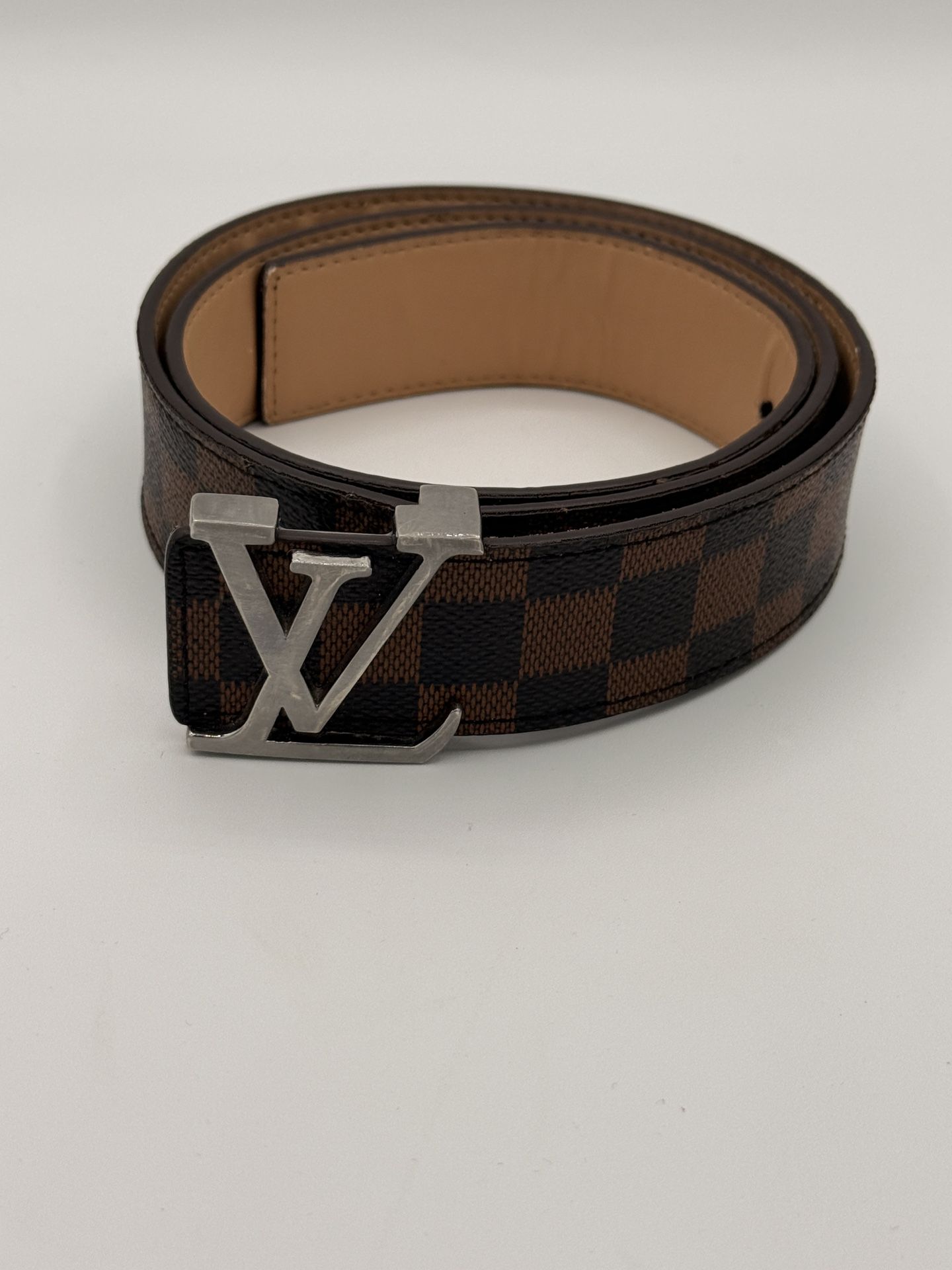 Louis Vuitton Brown & Silver Belt – Authentic Designer Accessory