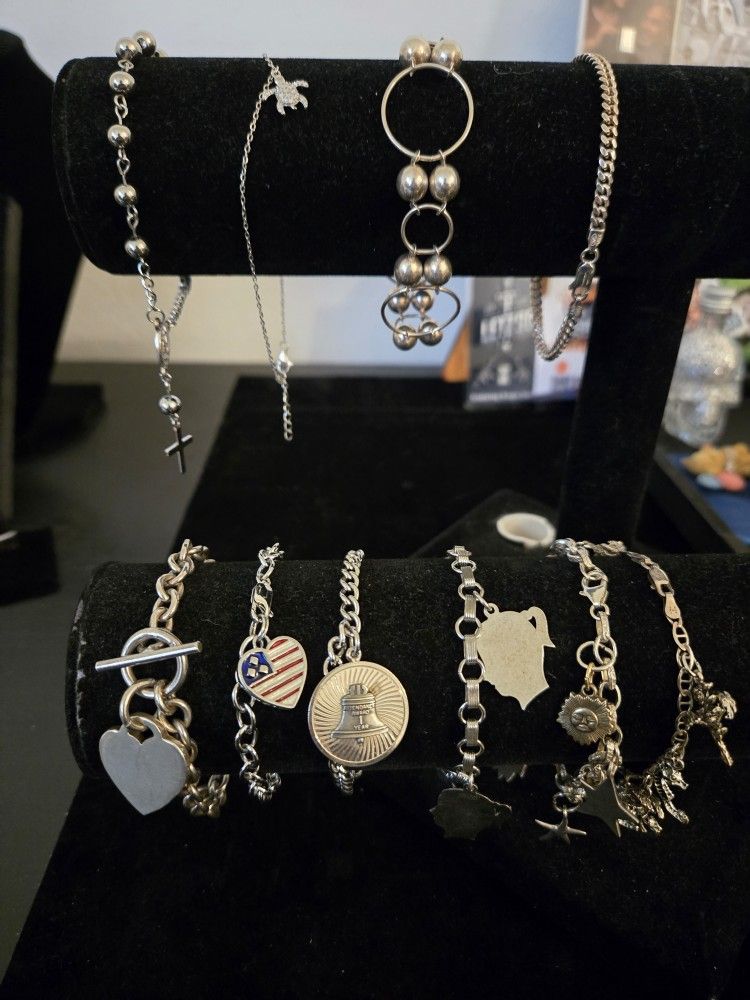 Sterling Silver Charm Bracelets Varies Prices