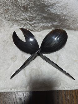 Horn Salad Serving Set Spoon and Fork