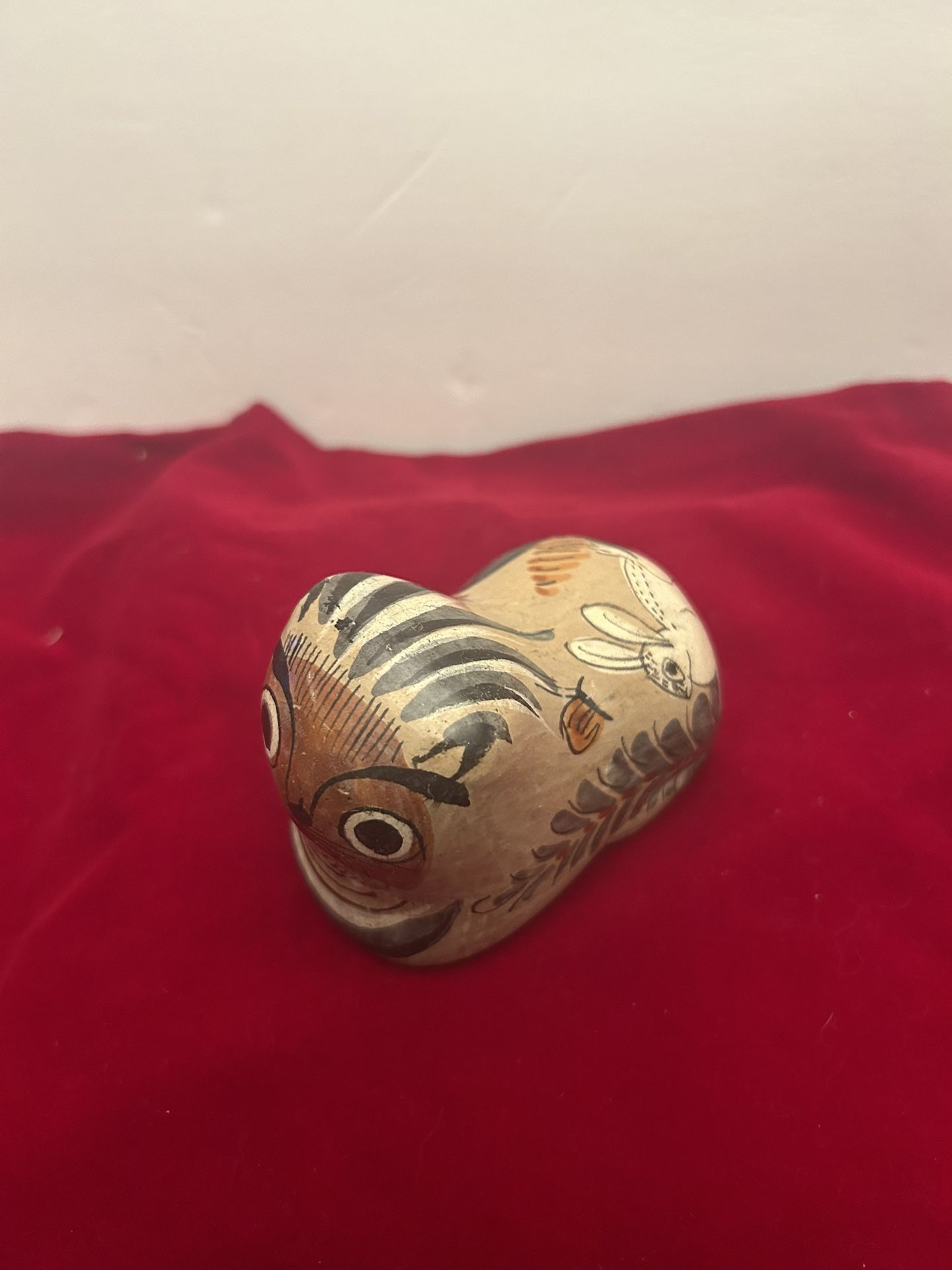 Vintage Tonala Cat Figurine Folk Art