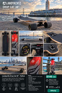 Landyachtz Drop Cat 38" – Python Complete Longboard