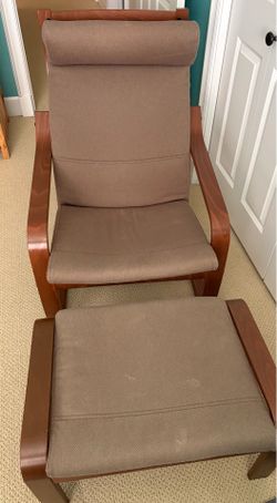 IKEA poang chair with ottoman