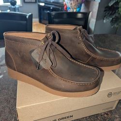 New Clarks  Men's Wallabee EVO Chukka Boot Brown Beeswax Leather Sz 11.5