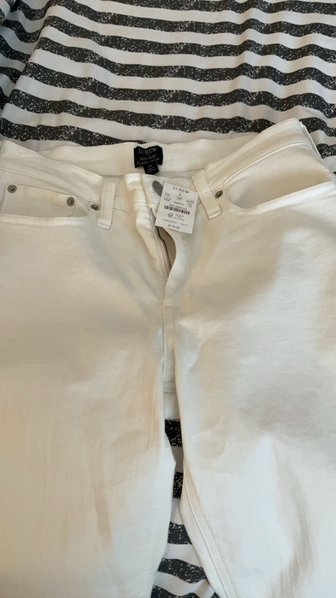 Ladies White J Crew Jean Pants
