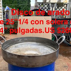 Disco De Arado Para Discadas Extra Grande De 25” Pulgadas De Diámetro