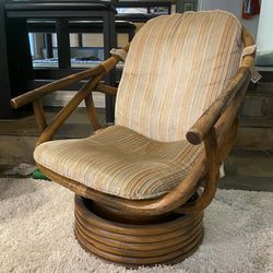 Vintage Rattan Cocoon Chair 