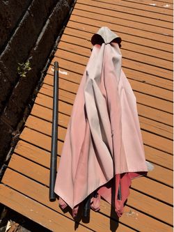 FREE Scrap Metal Umbrella Frame & Fabric Canopy (Porch Pickup)