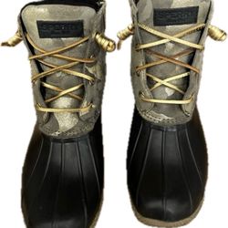 Sperrys Camo Duck Boots Like New Size 8