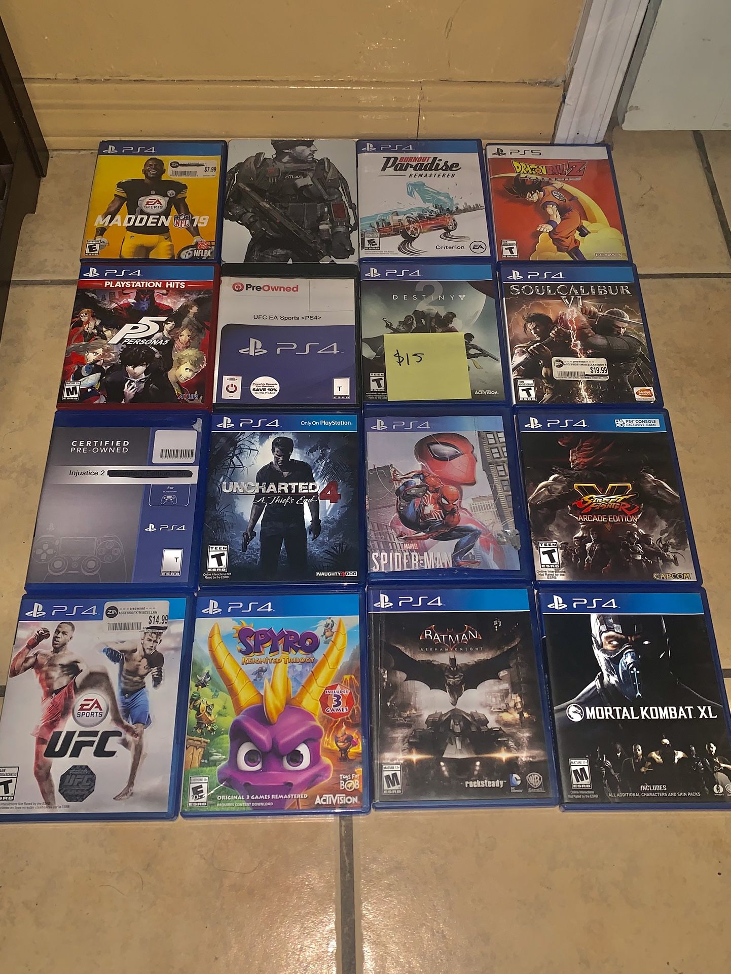 Amazing Selection PlayStation 4 Video Game Collection PS4