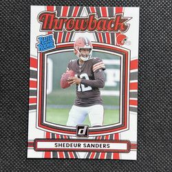2025 Donruss Rated Rookies Throwback Shedeur Sanders RC #2