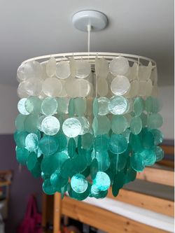 Turquoise Shell Chandelier
