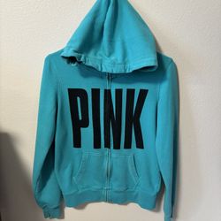 Womens Victoria Secret Pink Zip Up Hoodie 
