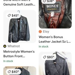 Leather Jacket suite Medium Bonus