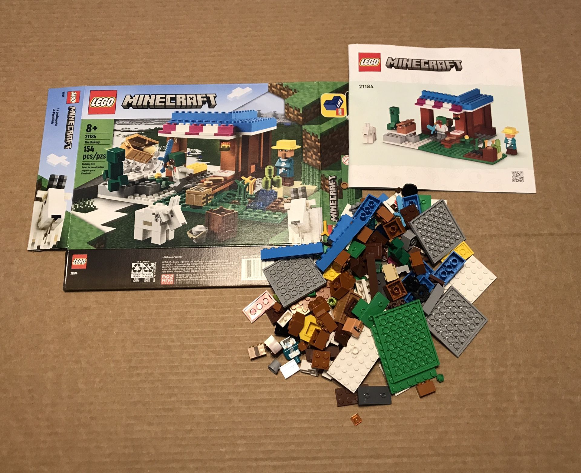 Lego Minecraft, #21184, The Bakery, Retired Set, Box, Manuel, All Pieces!