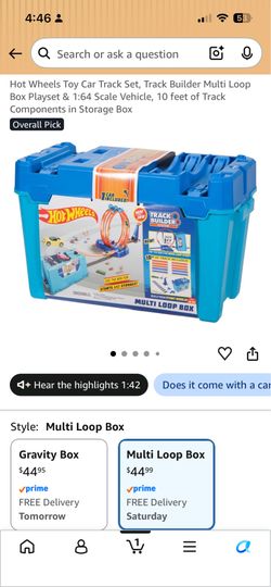 Hot Wheels Track Builder Multi Loop Box Playset