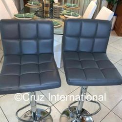 New 2 Gray Bar Stools 