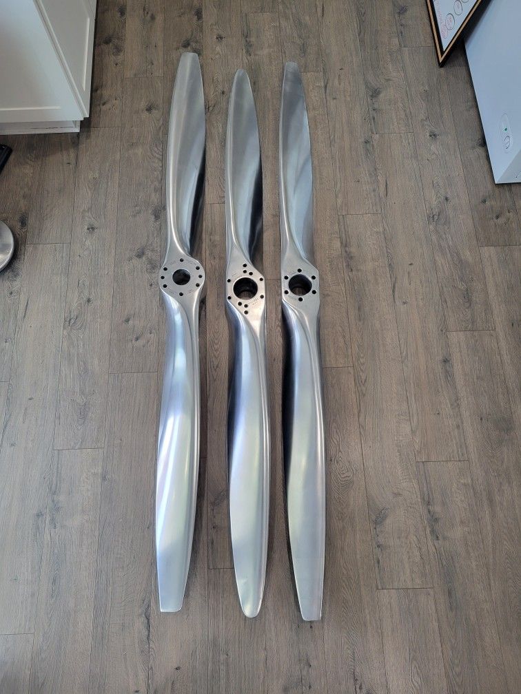 3 Fixed Pitch Polished Aluminum Airplane Propellers for Sale in Fort