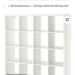 IKEA KALLAX Shelf unit, white, 57 7/8x57 5/8 "