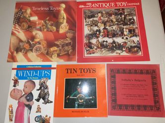 ANTIQUE TOY Calendars WIND-UPS book TIN TOYS lot