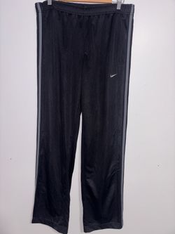 Nike Men’s Black Gray Athletic Sweatpants Vintage Classic Loose Open Hem Medium