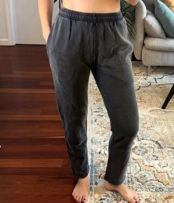Yellow label grey sweatpants