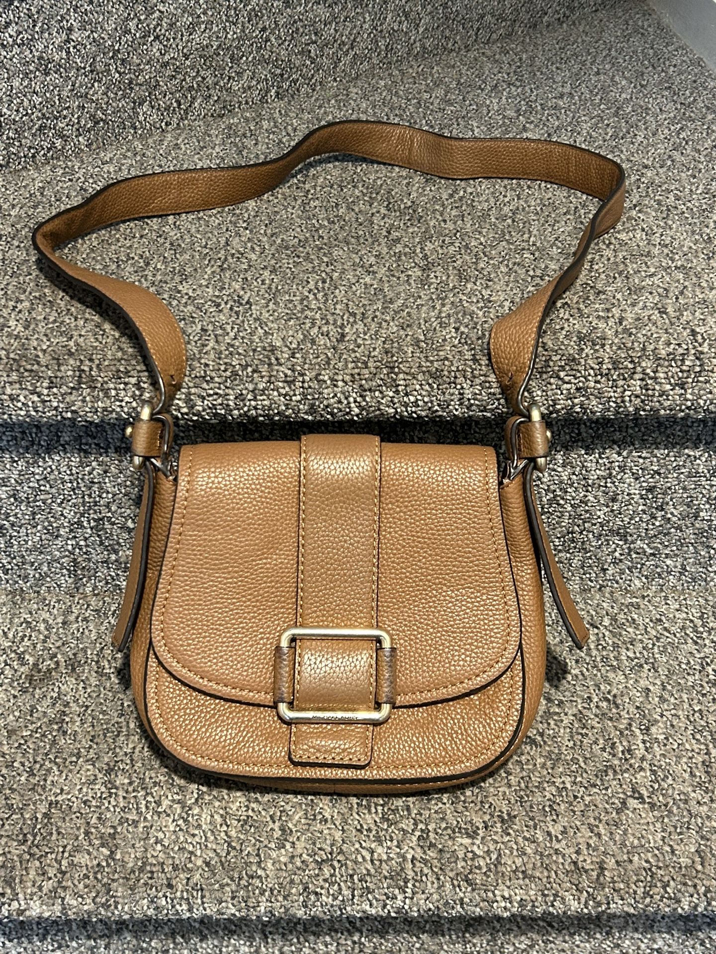 Michael Kors Leather Brown Saddle Shoulder Bag