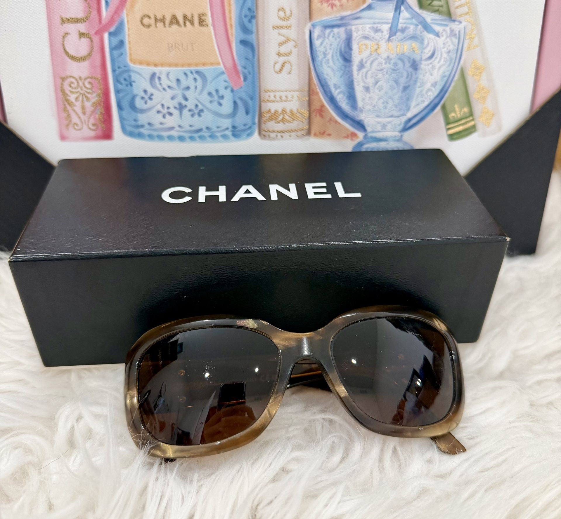 CHANEL Authentic Sunglasses In EUC With Box