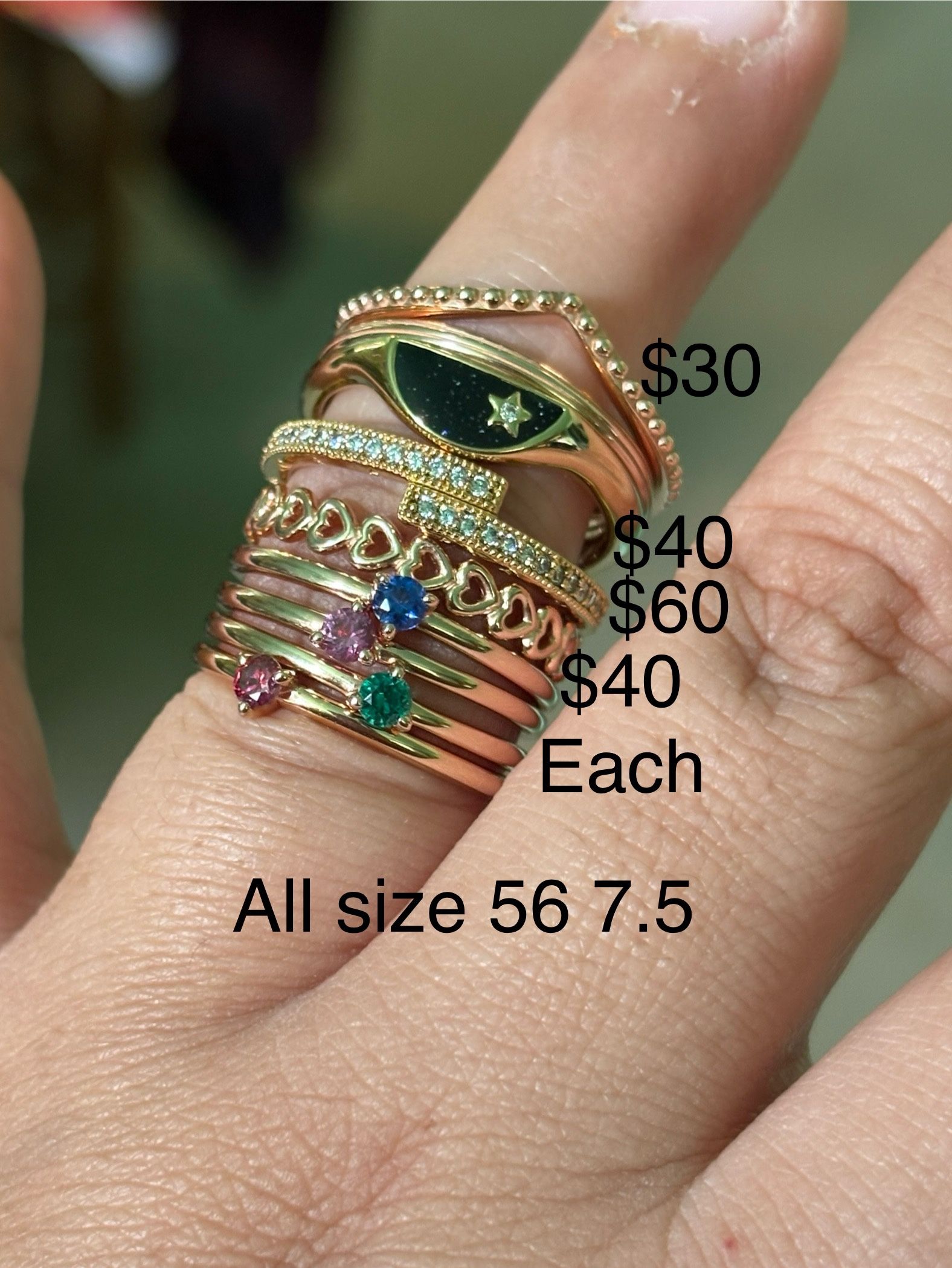 Pandora rose gold rings