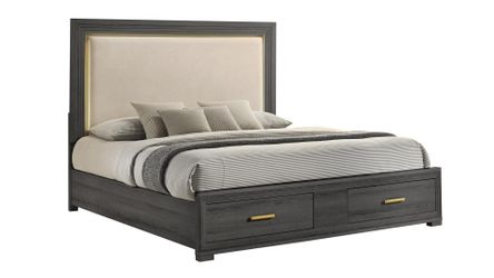 Colorado Queen Bed in Charcoal