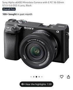 Sony a6400 with 15-55lens
