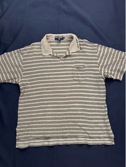 Polo Sport Ralph Lauren Men's XL Gray/Black Striped Short Sleeve Cotton Polo