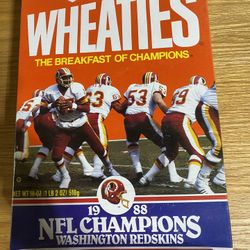 Redskins 1988 Super Bowl  Wheaties Box