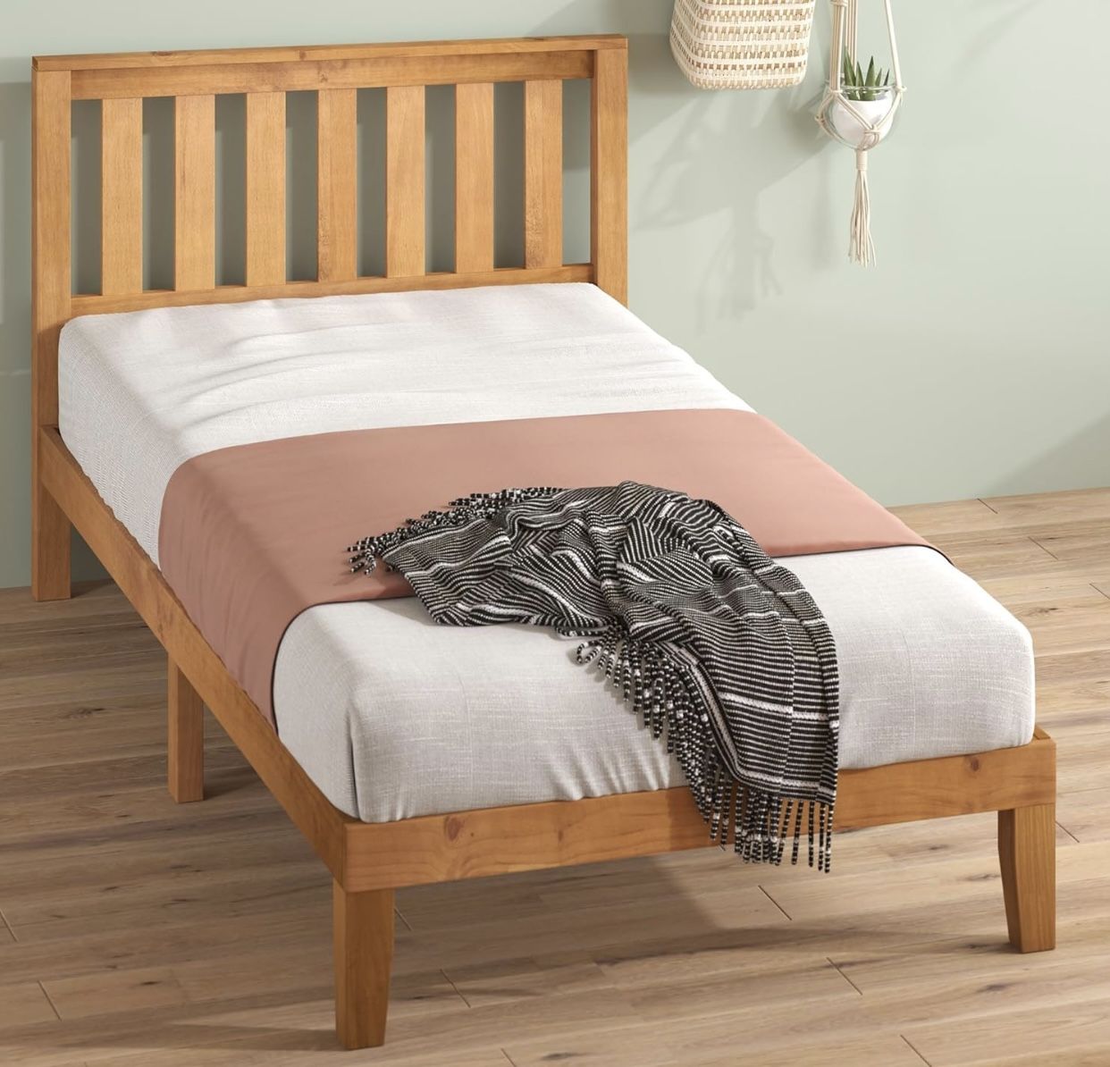 BRAND NEW IN BOX TWIN BED FRAME WITH HEADBOARD